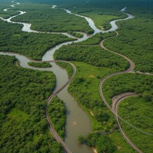 A realistic depiction of Niger Delta mangroves with visible pipelines and creeks, emphasizing the security measures for pipeline safety. AI Generated Image

Featured Image Description:
The Niger Delta environment shown with calm waterways, dense mangrove trees, and exposed pipelines, representing the operational challenges faced in securing oil resources against theft.

Featured Image Title:
Niger Delta Pipeline Security